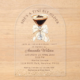 Tini Bit Older Espresso Martini Acrylic Invitation Acryleinladungen
