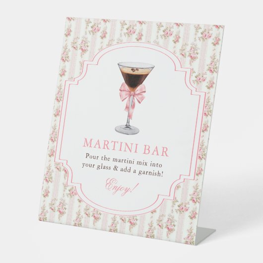 "Tini Bit Older Espresso Martini Bar Coquette Sockelschild (Vorderseite)