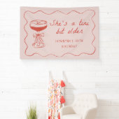 Tini Bit Older Espresso Martini Birthday Pink Banner (InSitu)
