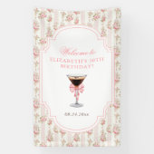 'Tini Bit Older Espresso Martini Coquette Geburtst Banner (Vertikal)