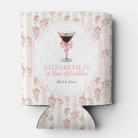 'Tini Bit Older Espresso Martini Coquette Geburtst Dosenkühler (Rückseite)