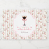 'Tini Bit Older Espresso Martini Coquette Geburtst Schaumweinetikett (Einzelnes Label)