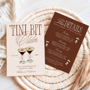 'Tini Bit Older Espresso Martini Geburtstag Einladung