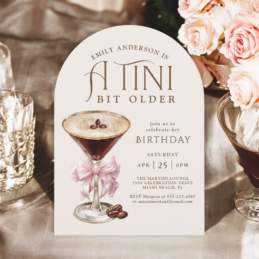 Tini Bit Older Espresso Martini Geburtstag für sie Einladung