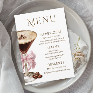 Tini Bit Older Espresso Martini Geburtstagskarte Menükarte