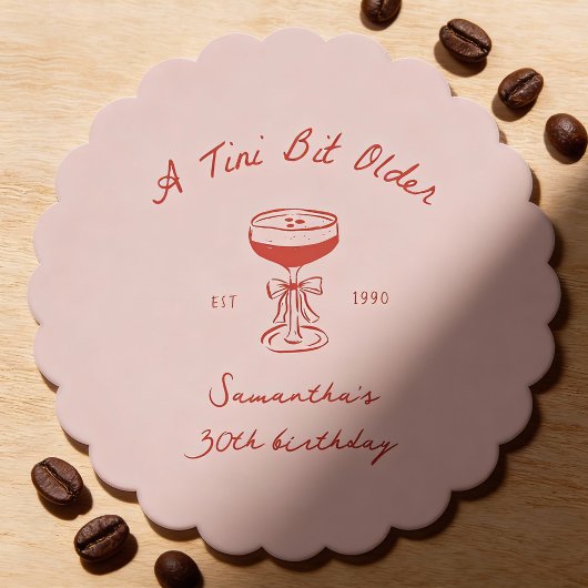 Tini Bit Older Espresso Martini Kritzel Geburtstag Untersetzer