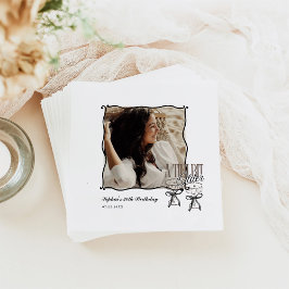 Tini Bit Older Espresso Martini Party Foto Napkin Serviette