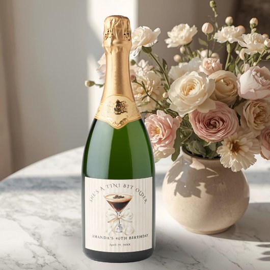 Tini Bit Older Espresso Martini Schaumweinetikett