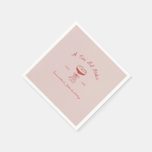 Tini Bit Older Espresso Martini Scribble Birthday Serviette (Ecke)