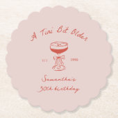 Tini Bit Older Espresso Martini Scribble Birthday Untersetzer (Vorderseite)