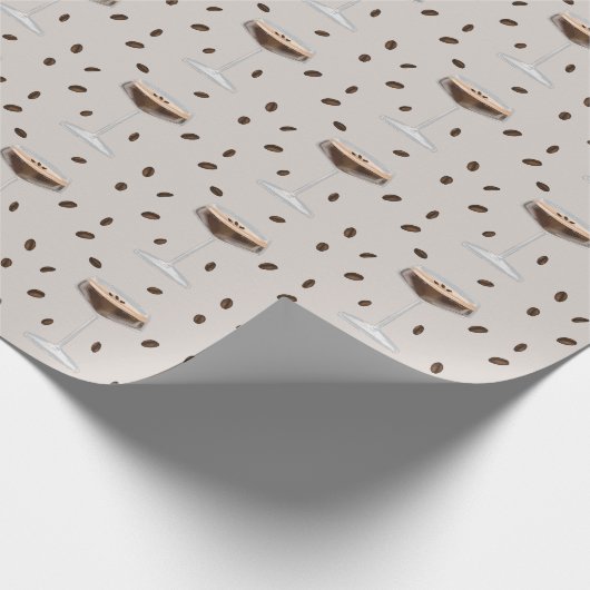 Tini Bit Older Espresso Martini Signature Cocktail Geschenkpapier (Ecke)