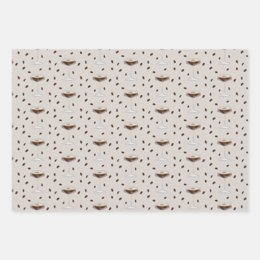 Tini Bit Older Espresso Martini Signature Cocktail Geschenkpapier Set (Vorderseite 2)