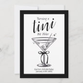 Tini Bit Older - Klassisches Martini-Thema Einladung (Vorderseite)