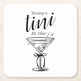 Tini Bit Older - Klassisches Martini-Thema Rechteckiger Pappuntersetzer