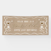 'Tini Bit Older Kraft Colored Birthday Banner (Horizontal)