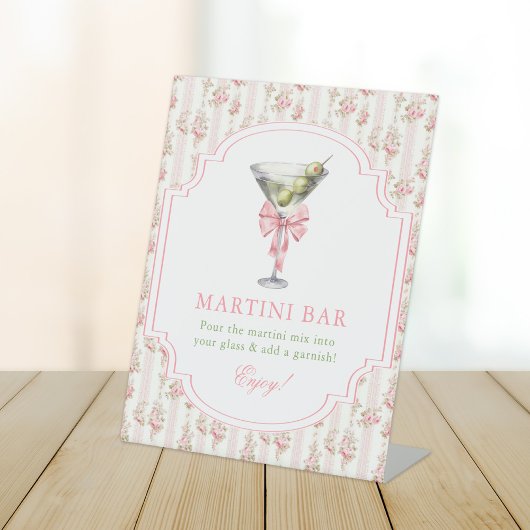 "Tini Bit Older Martini Bar Coquette Sockelschild