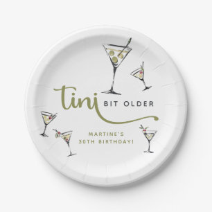 'Tini Bit Older' Martini Cocktail Erwachsenenerwac Pappteller