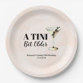 Tini Bit Older Martini Cocktail Geburtstag Pappteller
