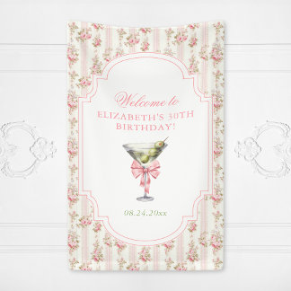 'Tini Bit Older Martini Coquette Geburtstag Banner