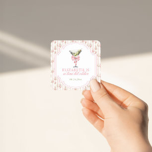 'Tini Bit Older Martini Coquette Geburtstag Quadratischer Aufkleber