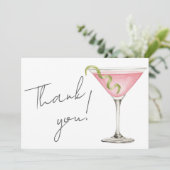 Tini Bit Older Martini Dankeskarte (Stehend Vorderseite)