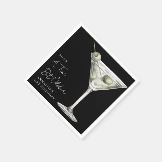 Tini Bit Older Martini Geburtstag Serviette (Ecke)