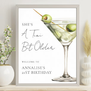Tini Bit Older Martini Geburtstagsfeier Willkommen Poster