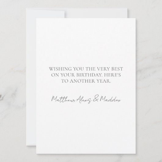 Tini Bit Older Martini Happy Birthday Karte (Rückseite)