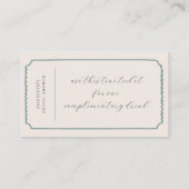 Tini Bit Older | Martini Themed Drink Ticket (Rückseite)
