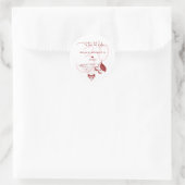 Tini Bit Older Modern Bow Cherry Martini Geburtsta Runder Aufkleber (Tasche)