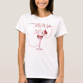 Tini Bit Older Modern Bow Cherry Martini Geburtsta T-Shirt (Vorderseite)