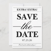 Tini Bit Older Newspaper Adult Birthday Einladung (Rückseite)