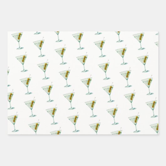 Tini Bit Older - Olive & Drink Thema Geschenkpapier Set (Vorderseite 3)