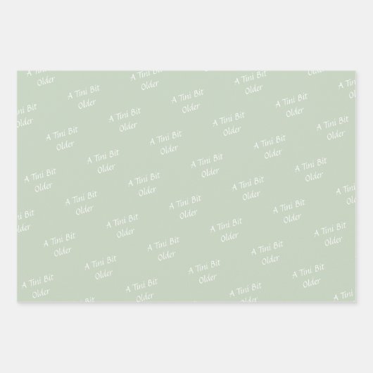 Tini Bit Older - Olive & Drink Thema Geschenkpapier Set (Vorderseite 2)