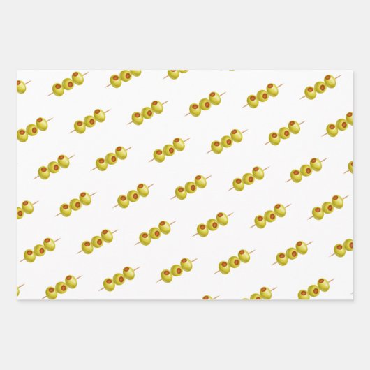 Tini Bit Older - Olive & Drink Thema Geschenkpapier Set (Vorderseite)