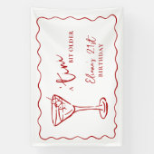 Tini Bit Older Personalized Birthday Party Banner (Vertikal)