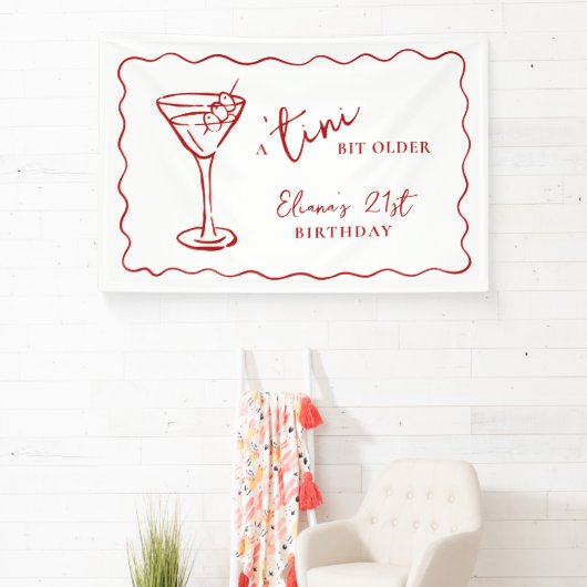 Tini Bit Older Personalized Birthday Party Banner (InSitu)