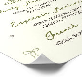 Tini Bit Older Quirky Hand Drawn Martini Bar Poster (Ecke)