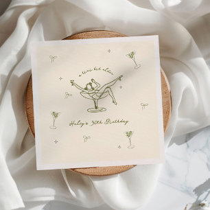 Tini Bit Older Quirky Hand gezeichnet Geburtstag Serviette