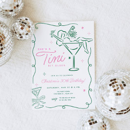 Tini Bit Older Whimsical Martini Geburtstag Einladung