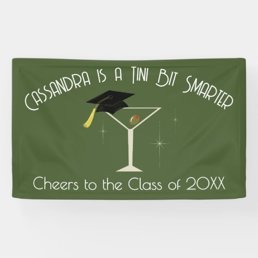 Tini Bit Smarter Abschlussfeier Martini-Bar Banner (Horizontal)