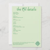 Tini Bit Verlobt Martini Bachelorette Bach Weekend Einladung (Rückseite)