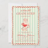 Tini Bit Western Cowgirl Abschluss Einladung (Vorderseite)