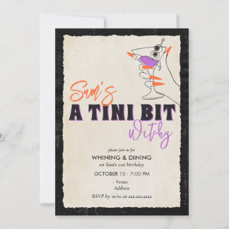 Tini Bit Witchy 21. Halloween-Cocktail-Martini Einladung