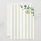 Tini eine geschlechtsneutrale grüne Babydusche Einladung (Rückseite)