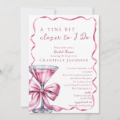 Tini etwas Naher tue ich Pink Martini Brautparty Einladung (Vorderseite)