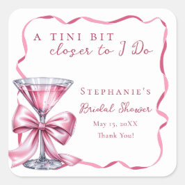 Tini etwas Naher tue ich Pink Martini Brautparty Quadratischer Aufkleber