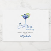 Tini One auf dem Weg Wasserfarbe Martini Babydusch Alkoholflaschenetikett (Einzelnes Label)