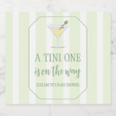 Tini One Baby Shower Alkoholflaschenetikett (Einzelnes Label)