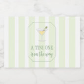 Tini One Baby Shower Alkoholflaschenetikett (Einzelnes Label)